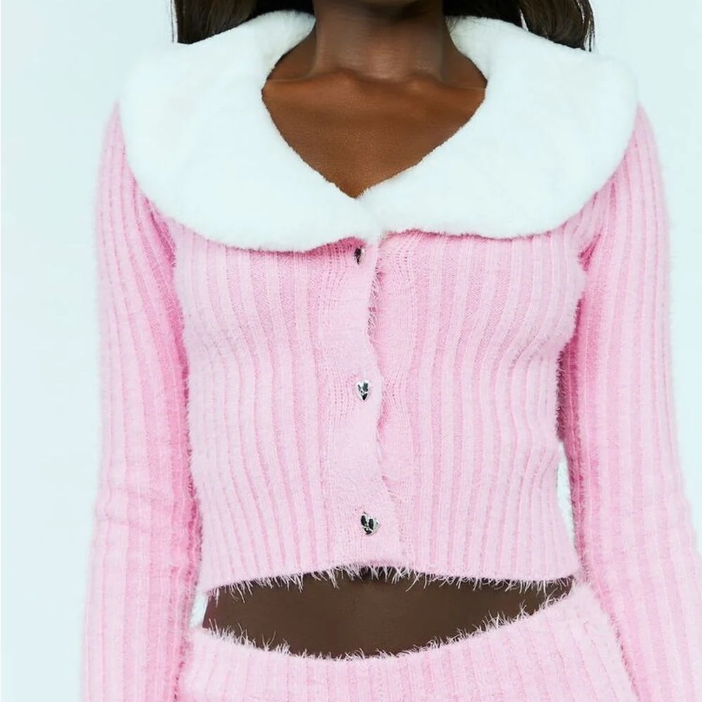 🌸Baby Phat x F21 Fuzzy Knit Cardigan Sweater🌸